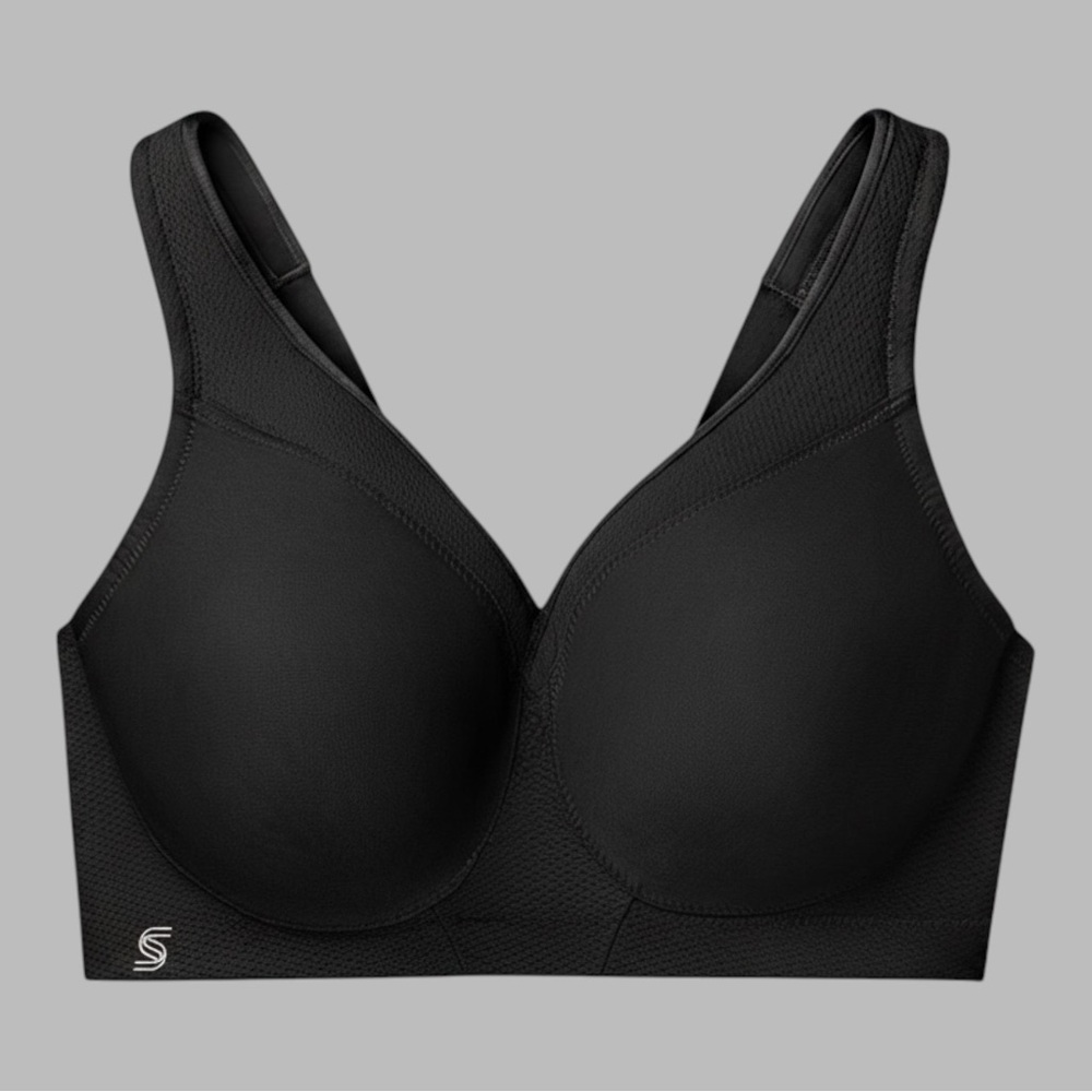 Glamorise Sport 1006 Magic Lift Wirefree Bra Sz42I Black